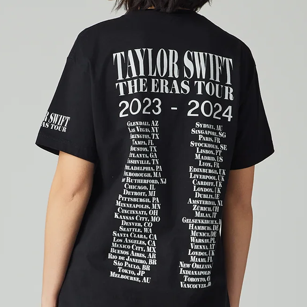 Taylor Swift The Eras Tour Black T-Shirt, Australia
