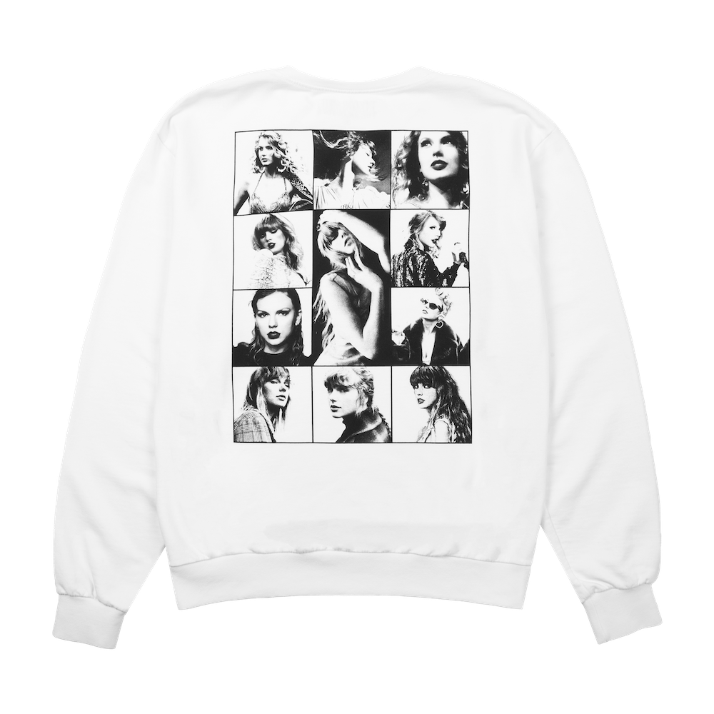 Taylor Swift The Eras Tour White Crewneck Back